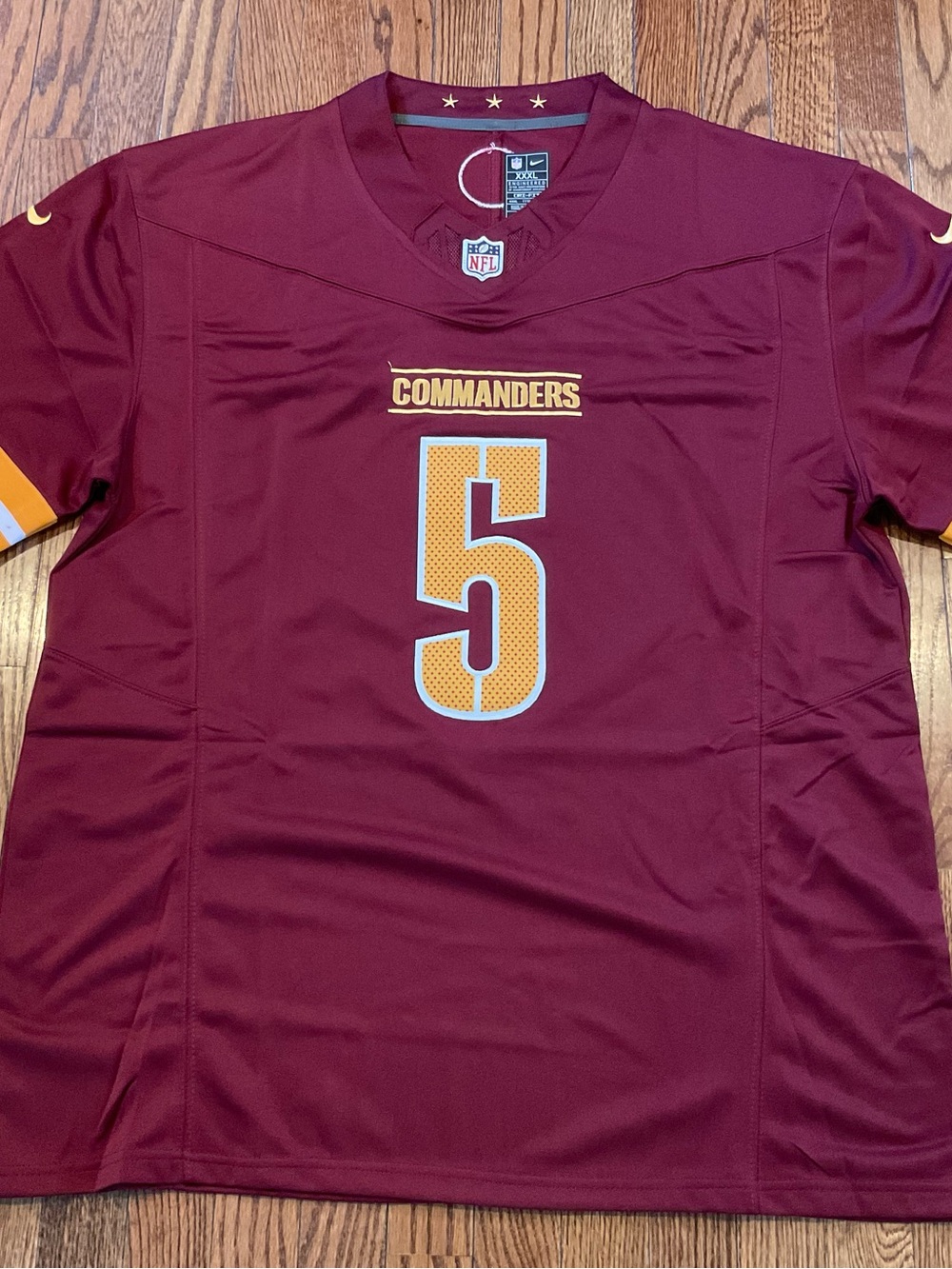 Nike Washington Commanders men’s XXXL Jayden Daniels red sewn-on jersey NWT